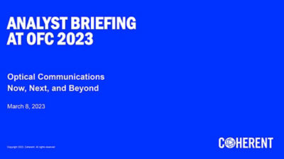 Analyst Briefing at OFC 2023