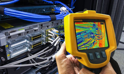 Thermal scan (Thermal imaging camera) Scan to Server computer for temperature checking in Data Center, Server room