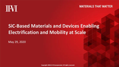 SiC-Based Materials and Devices Enabling Electrification and Mobility at Scale