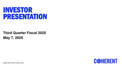 Investor Presentation - May 7, 2025